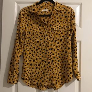 Equipment leopard silk blouse